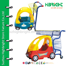 Kinder Warenkorb mit Baby Kinderwagen